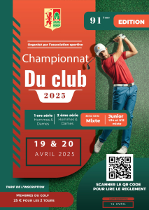 affiche championnat du club 2025